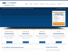 Tablet Screenshot of lombardfordwarrantys.com